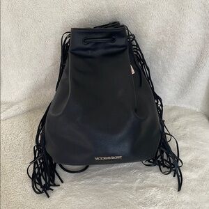 Victoria's Secret Black Fringe Bag